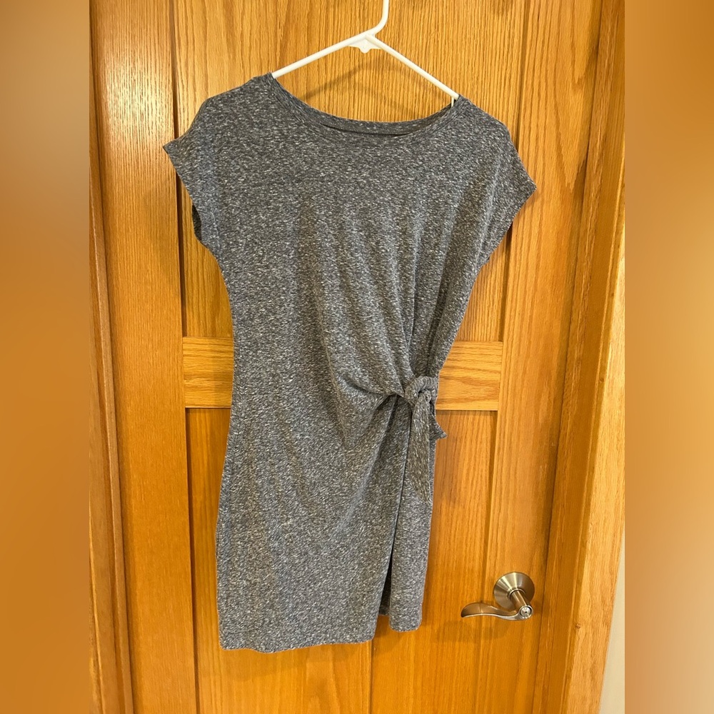 Aerie Bodycon Gray Tie Dress XS‎